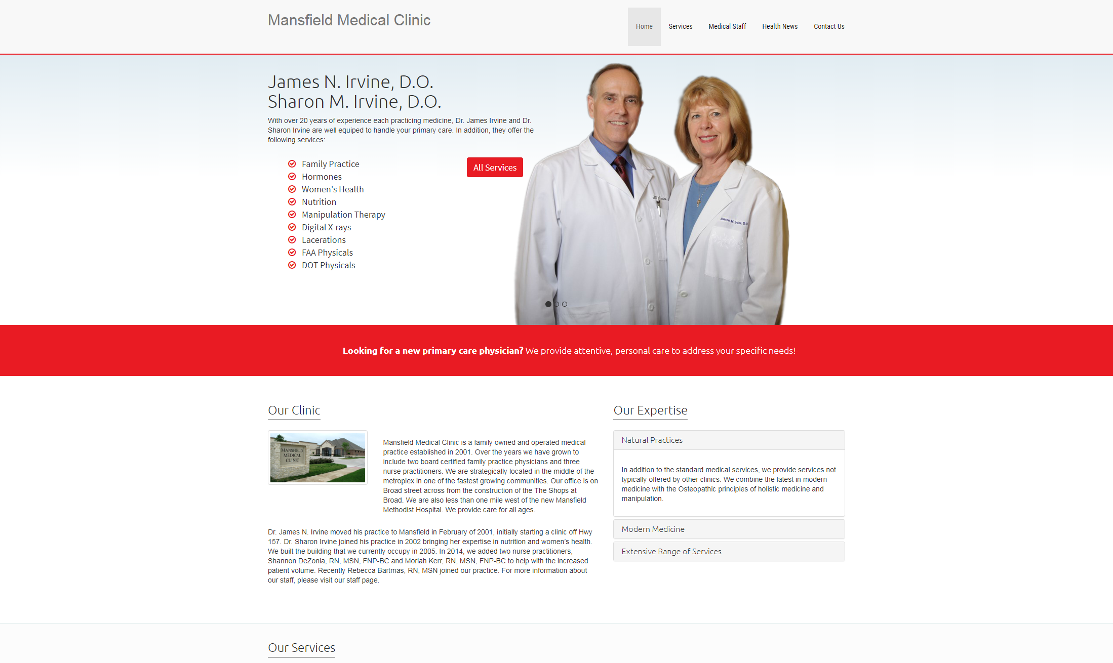 Mansfield Medical Clinic | Family Practice, Physical Therapy, & Women's Health